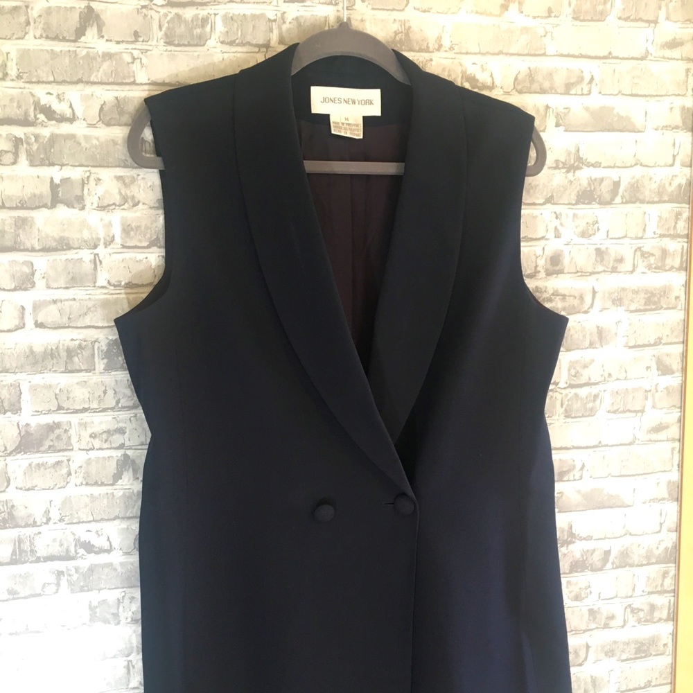 Jones New York Double Breasted Vest w/ Lapel 14